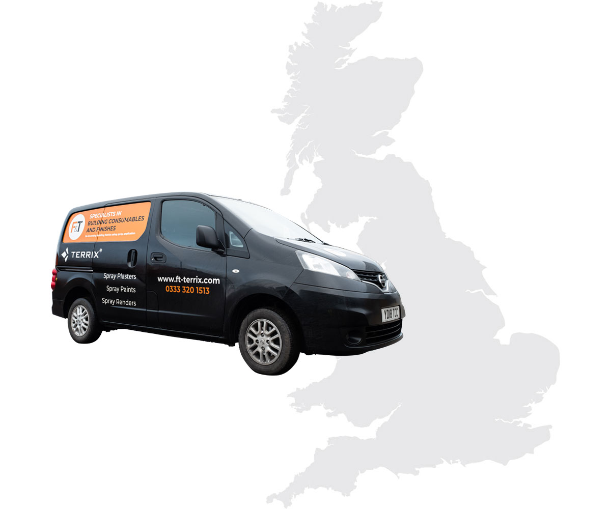 F&T Terrix van on UK map